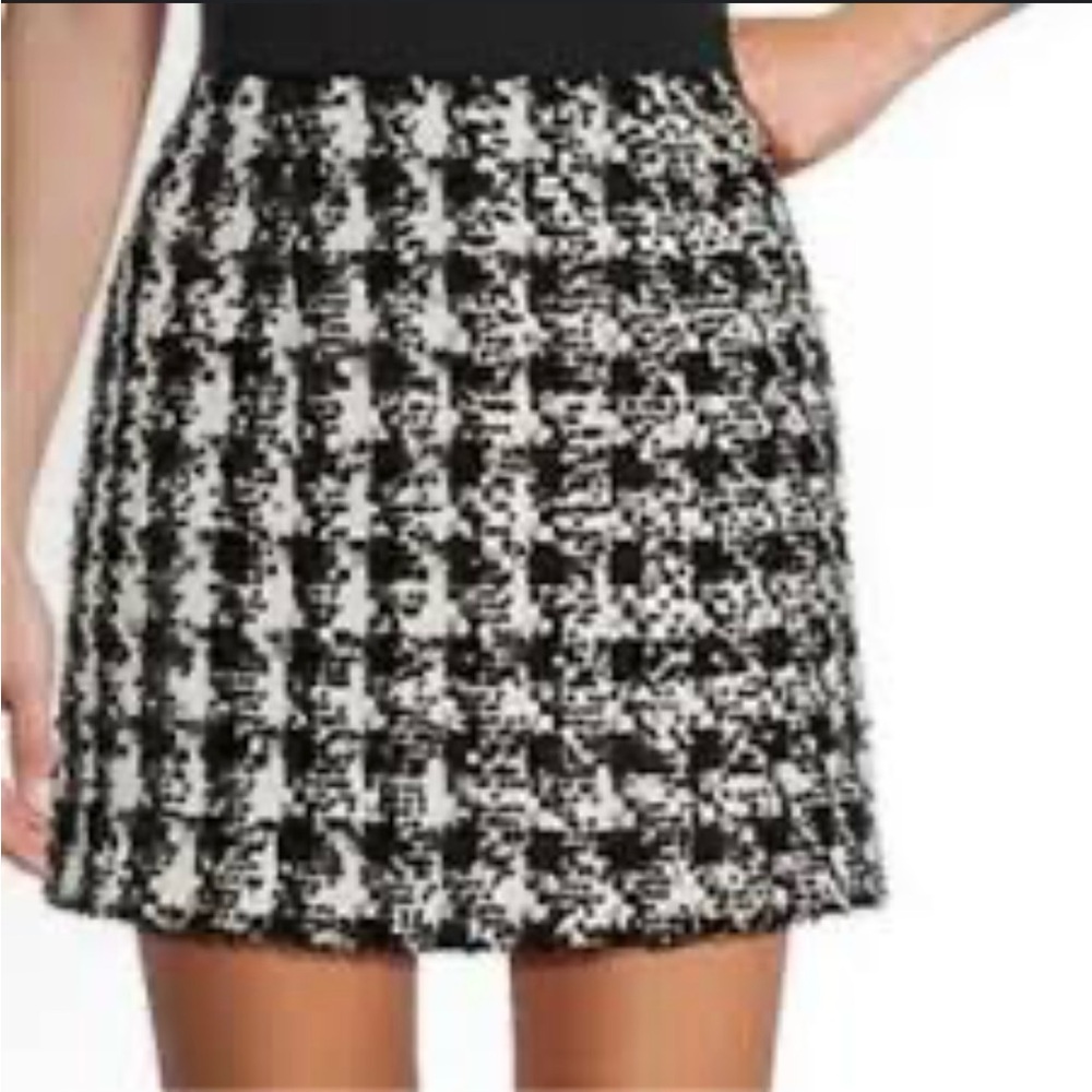ANTONIO MELANI Black and White Mini Skater Skirt